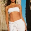Airbrush Bandeau Bra - White