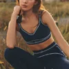 Airbrush High-Waist Heart Throb Legging - Navy/White