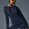 Airbrush Winter Warm Nocturne Long Sleeve - Navy