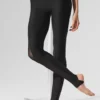 Airlift Mesh High-Waist Darling Stirrup Legging - Black
