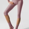 Airlift Mesh High-Waist Divine Capri - Smoky Quartz