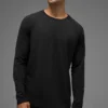 Alo Vapor Crewneck Long Sleeve - Black