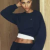 Cropped Accolade Crewneck - Navy