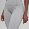 Seamless High-Waist Two Tone Rib Legging - Light Misty Grey Heather