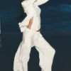Semi-Sheer Golden Hour High-Waist Straight Leg Pant - Ivory