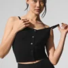 Sheer Cashmere Tank - Black