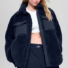 Sherpa Edge Shacket - Navy