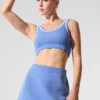 Tennis Club Sweater Knit Bra - Crystal Clear Blue/White