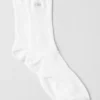 Unisex Half-Crew Understated Sock - White