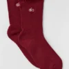 Women's Lettuce Edge Sock - Summer Romance Red