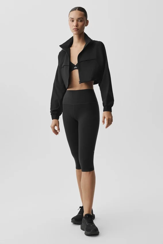 16" High-Waist Airbrush Capri - Black