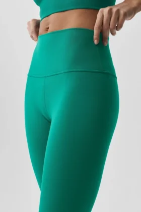 16″ High-Waist Airbrush Capri – Emerald Isle