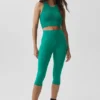 16" High-Waist Airbrush Capri - Emerald Isle