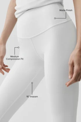 16″ High-Waist Airbrush Capri – White