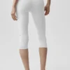 16" High-Waist Airbrush Capri - White
