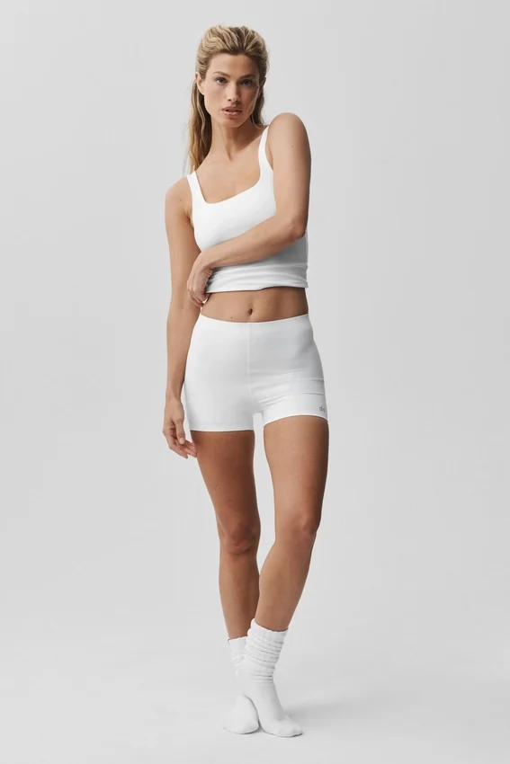 2" Alo Softsculpt Mid-Rise Short - White