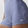 3" Airlift Gingham High-Waist Sleek Short - Navy Gingham