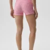3" Airlift Gingham High-Waist Sleek Short - Paradise Pink Gingham