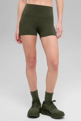 3" Alo Softsculpt High-Waist Precision Short - Green Olive