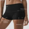 3" Alo Softsculpt Low-Rise Foldover Short - Black