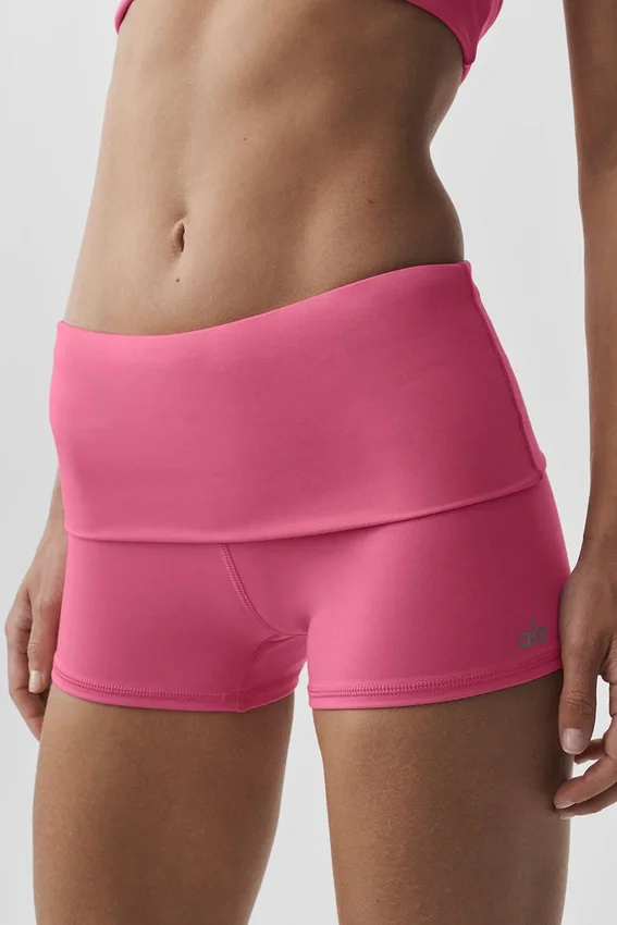 3" Alo Softsculpt Low-Rise Foldover Short - Paradise Pink