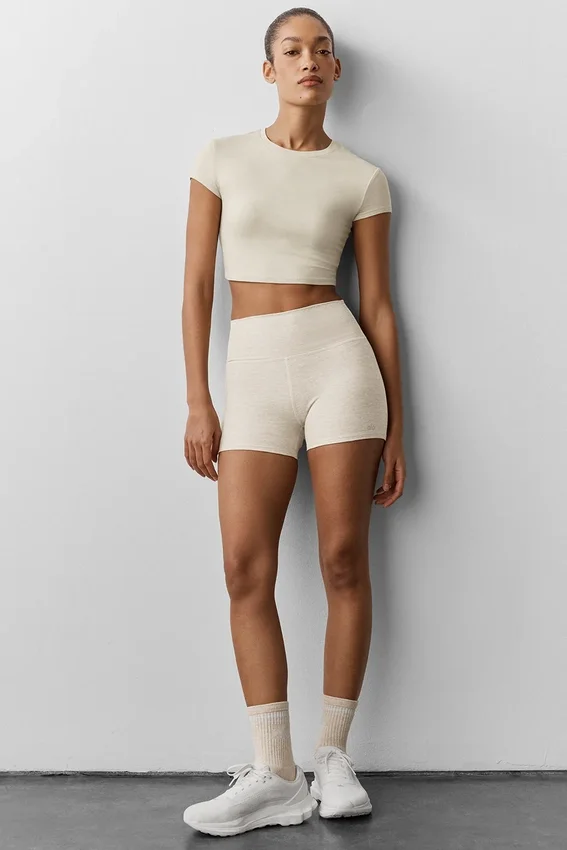 3" Alosoft High-Waist Carefree Short - Oatmeal Heather