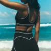 4" Airbrush High-Waist Heart Throb Short - Black/White