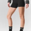 4" Airbrush High-Waist Heart Throb Short - Black/White
