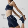 4" Airbrush High-Waist Heart Throb Short - Navy/White