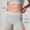 4” Alosoft High-Waist Heart Throb Short - Athletic Heather Grey/White