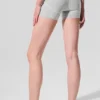 4” Alosoft High-Waist Heart Throb Short - Athletic Heather Grey/White