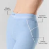 4” Alosoft High-Waist Heart Throb Short - Seashell Blue Heather/White