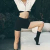 5" Airbrush High-Waist Biker Short - Black