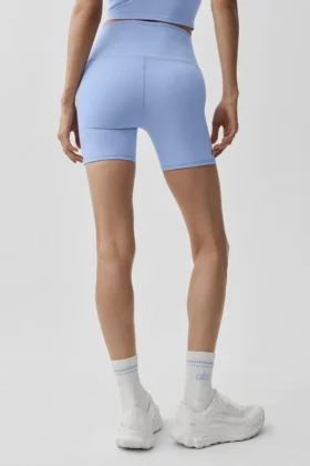 5″ Airbrush High-Waist Biker Short – Light Provence Blue