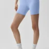 5" Airbrush High-Waist Biker Short - Light Provence Blue