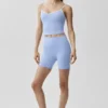 5" Airbrush High-Waist Biker Short - Light Provence Blue