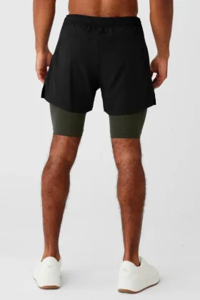 5″ Revival 2-in-1 Short – Black/Stealth Green