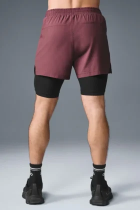 5″ Revival 2-in-1 Short – Burgundy Truffle/Black