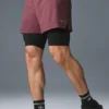 5" Revival 2-in-1 Short - Burgundy Truffle/Black