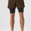 5" Revival 2-in-1 Short - Espresso/Black