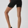 5" Seamless Ribbed Favorite Short - Black