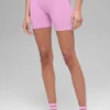 5" Seamless Ribbed Favorite Short - Candy Heart Pink