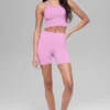 5" Seamless Ribbed Favorite Short - Candy Heart Pink