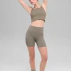 5" Seamless Ribbed Favorite Short - Light Cocoa