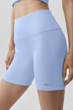 5″ Seamless Ribbed Favorite Short – Light Provence Blue