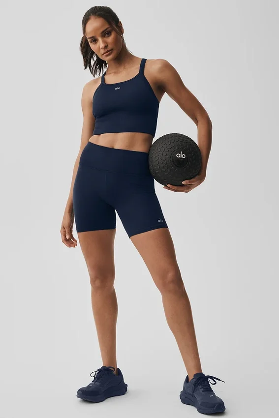 5" Seamless Ribbed Favorite Short - Navy