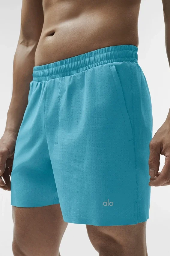 5" Traction Running Short - Blue Breeze
