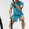 5" Traction Running Short - Blue Breeze