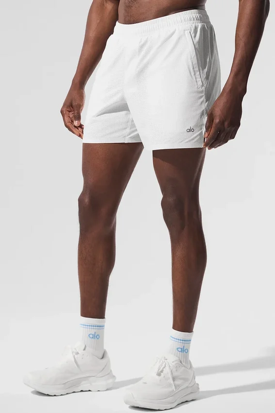 5" Traction Running Short - White