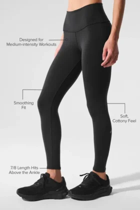 7/8 High-Waist Airbrush Legging – Black